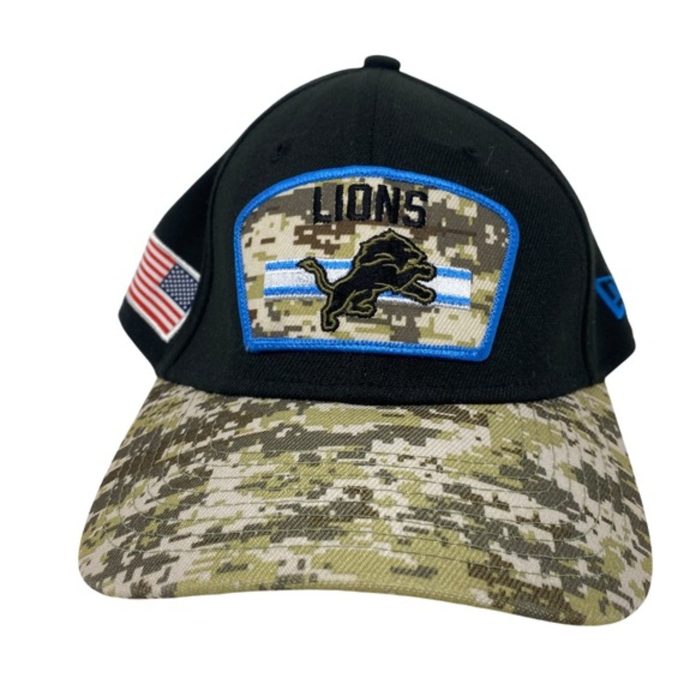 Detroit Lions Military Salute‎ to Service New Era 39THIRTY Hat Digital Camo S/M